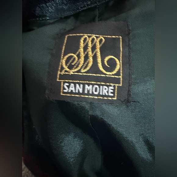 San Moire Dark Green and Floral Blazer size M - Picture 2 of 6